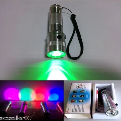 Colorshine 10 Color Changing RGB LED Flashlight 3W RGB LED Multicolor Torch Part - Image 1 of 4