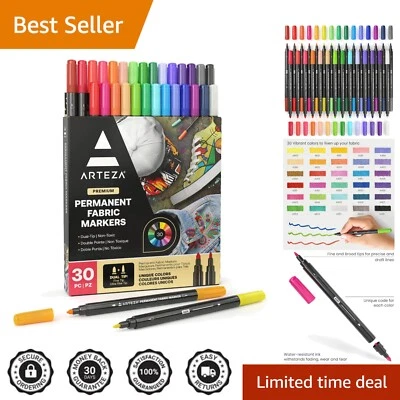 Juego artístico de 30 marcadores de tela permanentes de doble punta para proyectos creativos Foto 1 de 4