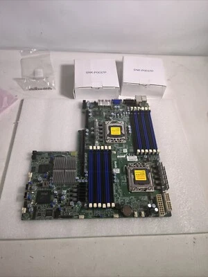 Supermicro X8DTU-F Motherboard | Dual LAN, and 2 Heatsink SNK-P0037P, NEW - Image 1 of 4