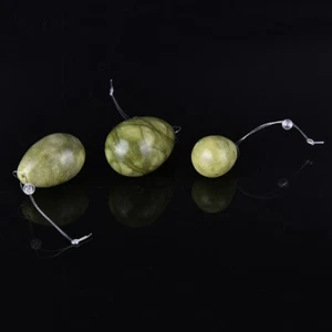 Set of 3 Jade Eggs Women Pelvic Muscle Kegel Exercise Vaginal Tightening; - Picture 1 of 12