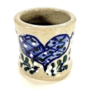 Great Bay Pottery Tealight porta stuzzicadenti cuore fiori 2005 alto 2,5" - Foto 1 di 7
