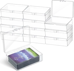 12 Pcs Playing Card Boxes Clear Plastic Deck Cases Trading Card Storage Boxes Co - Picture 1 of 12