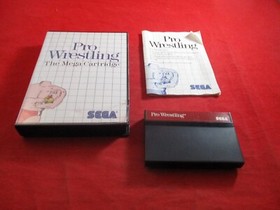 Pro Wrestling (Sega Master System, 1986) COMPLETE w/ Box manual game WORKS! #L1