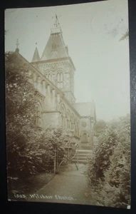 1905 Echtfoto Postkarte WILSHAW CHURCH Huddersfield Yorkshire RPPC - Bild 1 von 2