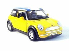 MINI COOPER - WELLY 1:38 YELLOW DIECAST CAR COLLECTOR'S MODEL,COLLECTIBLE ,NEW