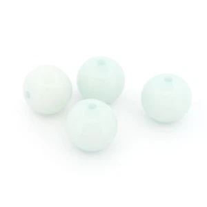 Vintageparts DIY Acrylperlen in Helltürkis 19 mm 4 Stück - Bild 1 von 4