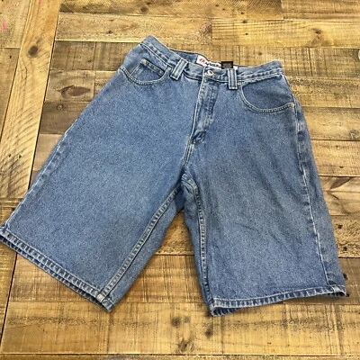 Vintage Anchor Blue Baggy Denim Jean Shorts Sz 31 Skater Faded Blue Read - Image 1 of 4