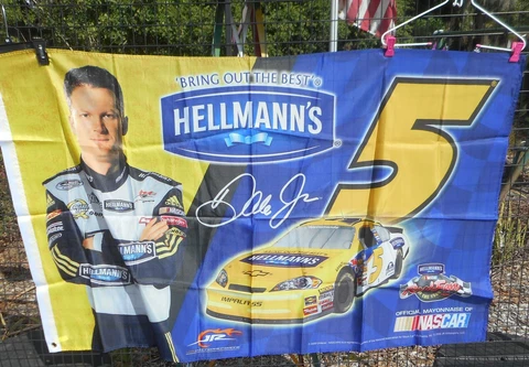 NASCAR® Dale Earnhardt Jr.® Polyester Flag - Approx. 35" x 58" Cover