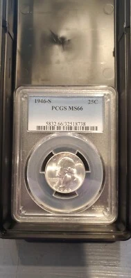 Blazer! 1946-S PCGS MS66 Washington Quarter  - Image 1 of 2