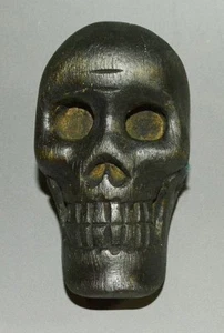 SCULTURA SCHELETRO TESCHIO NETSUKE SCULTURA VINTAGE GIAPPONE VECCHIO c671 - Foto 1 di 9