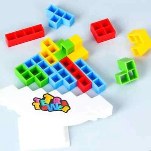 48pcs Tetra Tower Game Family Party Board Game Stack Attack Building Blocks Toy - Picture 1 of 1