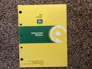 John Deere Operator’s Manual 440 Loader OMW43421 Issue E5 - Picture 1 of 2