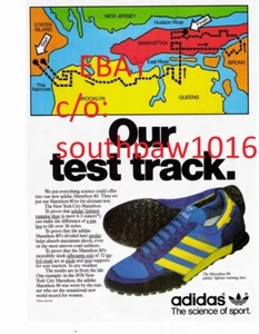 1980's Adidas "Marathon 80" New York Running Shoe Classic Reprint Ad - Picture 1 of 1