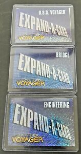 Set of 3 Star Trek: Voyager Expand-A-Card Trading Card 1995 Skybox X-1 to X-3