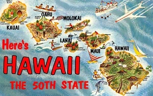 # A971 KARTE POSTKARTE, HAWAII - Bild 1 von 2