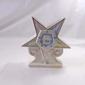 Vintage OES Eastern Star Planter Porcelain Temple Treasures Kistner Vase - Picture 1 of 6