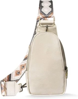 Small Sling Bag for Women PU Leather Chest Bag Simple Shoulder Crossbody Bag - Image 1 of 4