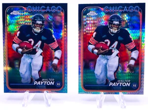 (2) Walter Payton 2024 Topps Chrome Football Prizm rifrattore quasi nuovo-MT lotto carte #23 - Foto 1 di 2