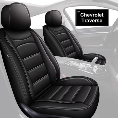 For Chevrolet Traverse 2018-2022 Car Accessories 2 Front Seat Covers PU Leather - Image 1 of 4