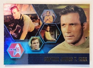2001 Star Trek 35th Anniversary HoloFex P1 Promo Kirk  Rittenhouse - Picture 1 of 2