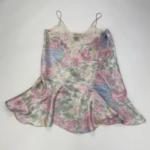 Vintage S Victoria's Secret Gold Label Pastell Blumen Spitze Mini Schlupf Kleid Nachthemd - Bild 1 von 6