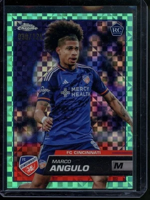 2023 Topps Chrome MLS Marco Angulo RC Aqua X Fractor Rookie #/125 - Image 1 of 2