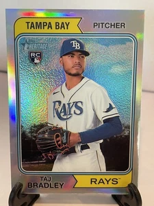 Taj Bradley RC Refractor #287/374 2024 Topps Heritage Chrome #595 High Number - Picture 1 of 2