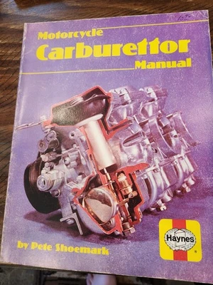 CARBURADOR DE MOTOCICLETA HAYNES MANUAL 1981 POR PETE SHOEMAKER Foto 1 de 4