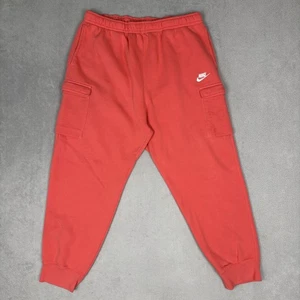 Nike Jogginghose Herren XXL Sportswear Club Fleece Cargo Joggers Tapered Peach Rot - Bild 1 von 9