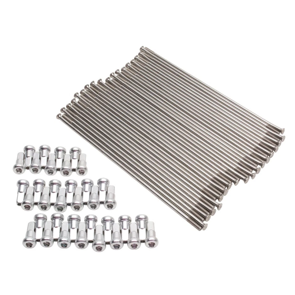 Kit de radios delanteros para motocicleta Tusk 17" radios plateados/petina plateada para HONDA CRF150R Foto 1 de 1