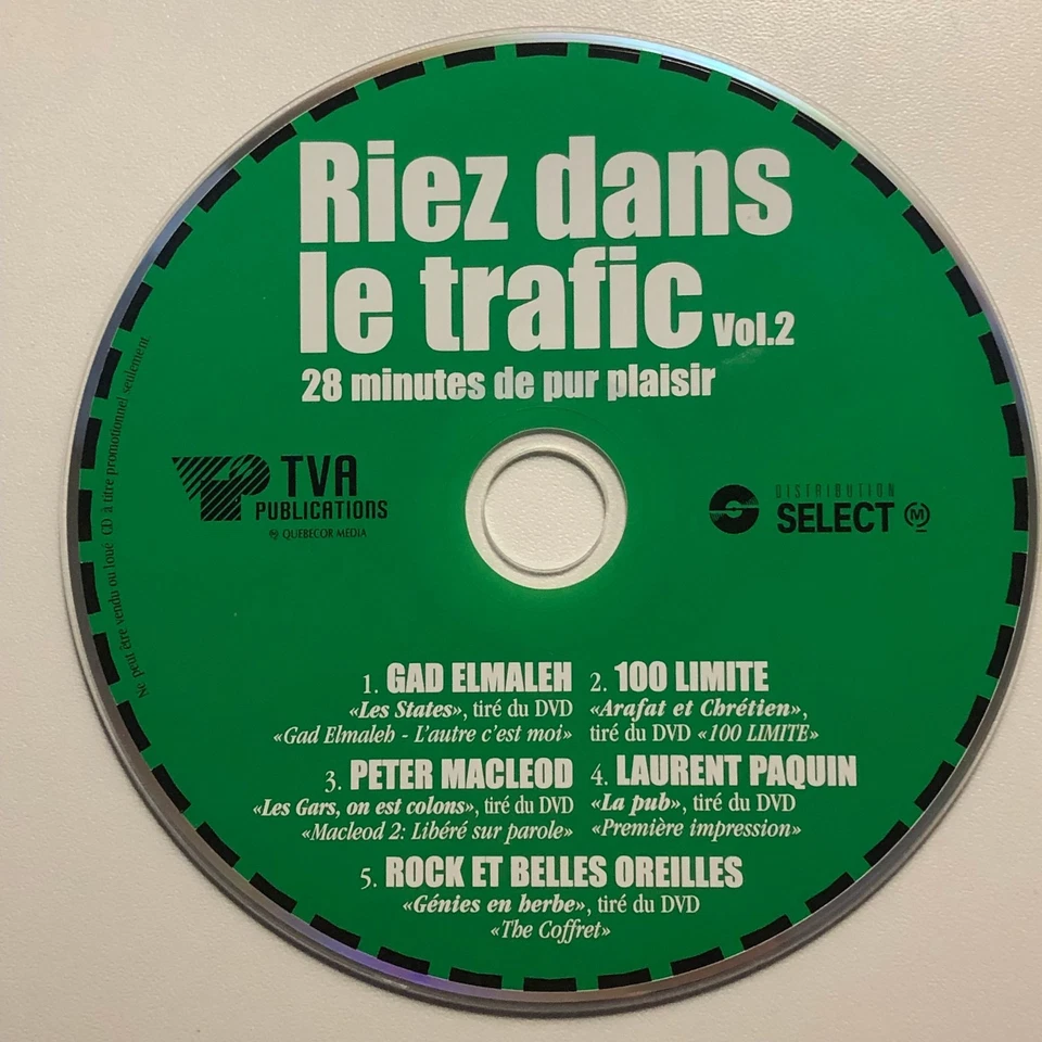 Riez Dans Le Trafic Vol 2 Comedy CD TVA Various Artists French 28min Compilation - Image 1 of 1