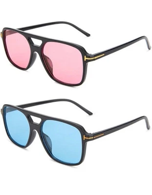 Gafas de sol vintage de aviador para mujer, hombre retro marcos cuadrados años 70 gafas de sol  Foto 1 de 4