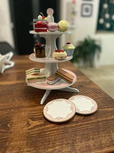 Great Little Trading Company-wooden toy Cake Stand & Cakes - Picture 1 of 2