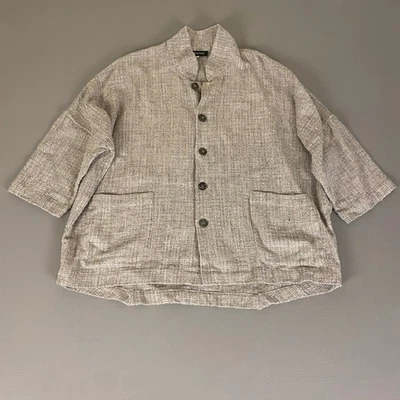 Eskandar Alpaca Wool Blend Button Front Jacket Coat Size 0 Bohemian Style - Image 1 of 4