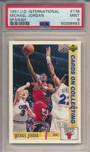 1991/92 Upper Deck International Michael Jordan Spanish #178 PSA 9 - Bild 1 von 2