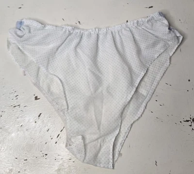 Vintage Homemade Panties Cotton Blue White Blue Poka Dots Size Small - Image 1 of 4