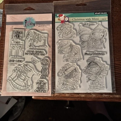 Розовый и основной: Santa Mail. And Penny Black: Christmas With Mimi. Набор марок. Новый - Изображение 1 из 3