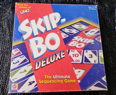 Skip-Bo Deluxe Card Game  Ultimate Sequencing Game 2001 Mattel-Complete - Image 1 of 3