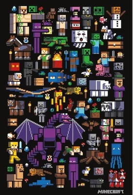Minecraft -Mobbery Poster By Trends International 23.375” X 34”.  NEW in Package - Image 1 of 4