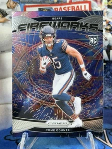 2024 Panini Prizm Fireworks Base #19 Rome Odunze Rookie Bears - Picture 1 of 3