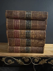 1814-1816 Holy Bible, Old & New Testaments, Thomas Scott, 5 Volume Set, Leather - Picture 1 of 3