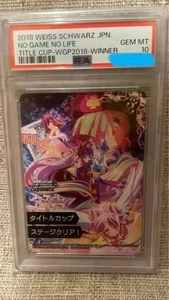 Weiss Schwarz No Game No Life Fighting Spirit Award Title Cup PSA10 Promo - Imagen 1 de 6