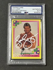 CARTOLINA AUTOGRAFATA FIRMATA LEX LUGER 1993 MERLIN WWF WRESTLING CERTIFICATA PSA/DNA - Foto 1 di 2