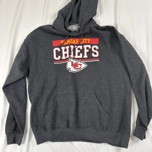 Kansas City Chiefs Pullover Hoodie Men’s XL Gray NFL Team Apparel Football - Picture 1 of 9