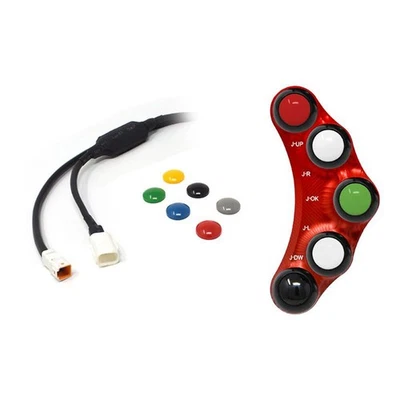 RACING LEFT HANDLEBAR SWITCH RED JETPRIME APRILIA RSV4 / RR 2017 - 20 - Image 1 of 4