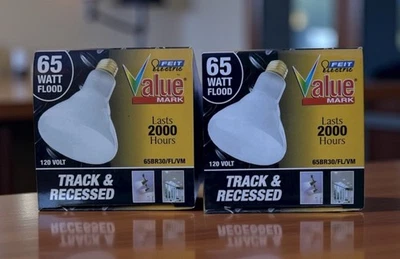 Feit Electric 2 Indoor Floodlight 65 Watt BR30 Track Recessed 2000 Hours NOT LED - Image 1 of 4