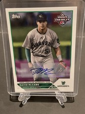 2023 TOPPS PRO DEBUT DAVID MCCABE BASE AUTO #PD-180 ATLANTA BRAVES