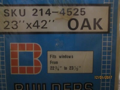 MINI PERSIANAS VENTANA ROBLE 23" X 42" NUEVO STOCK ANTIGUO SELLADO CAJA SIN ABRIR VER FOTO Foto 1 de 4