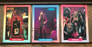 1991 [3] ROCKCARDS BROCKUM AC/DC, antrax, garantía en estado usado con manchas L@@K - Imagen 1 de 11
