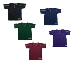 Under Armour Youth Unisex Mesh Team Baseball/Softball Henley Shirt NEW - Picture 1 of 16